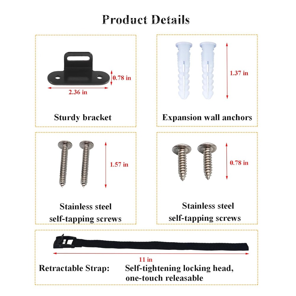 Earthquake Anchor Strap - Kit de Segurança para Móveis à
